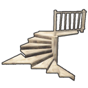 Wood Block Stair Spiral Triangle